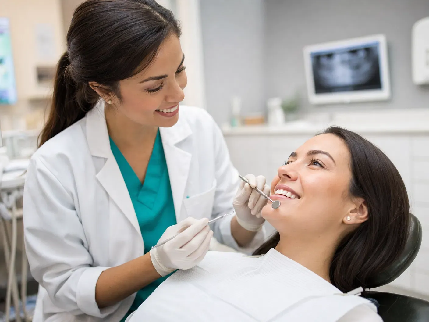 Dr. Merat with a patient