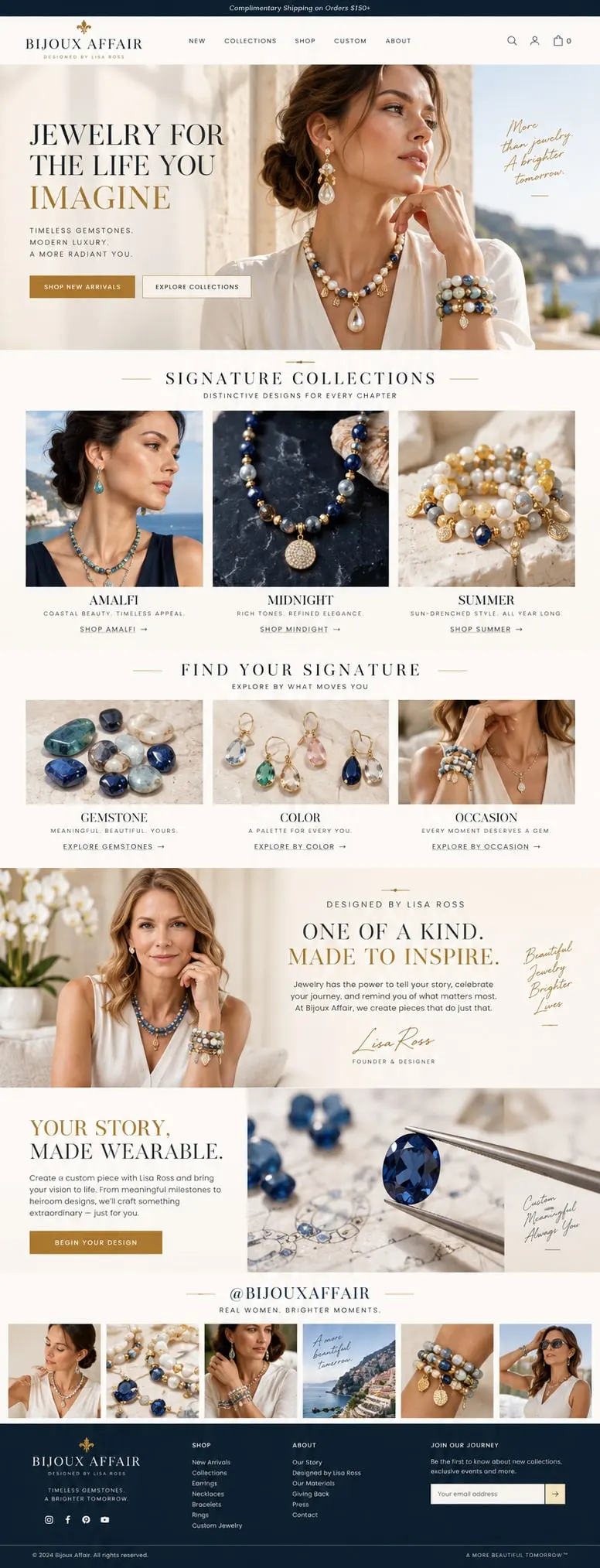 The Modern Muse: the concept mockup for Bijoux Affair