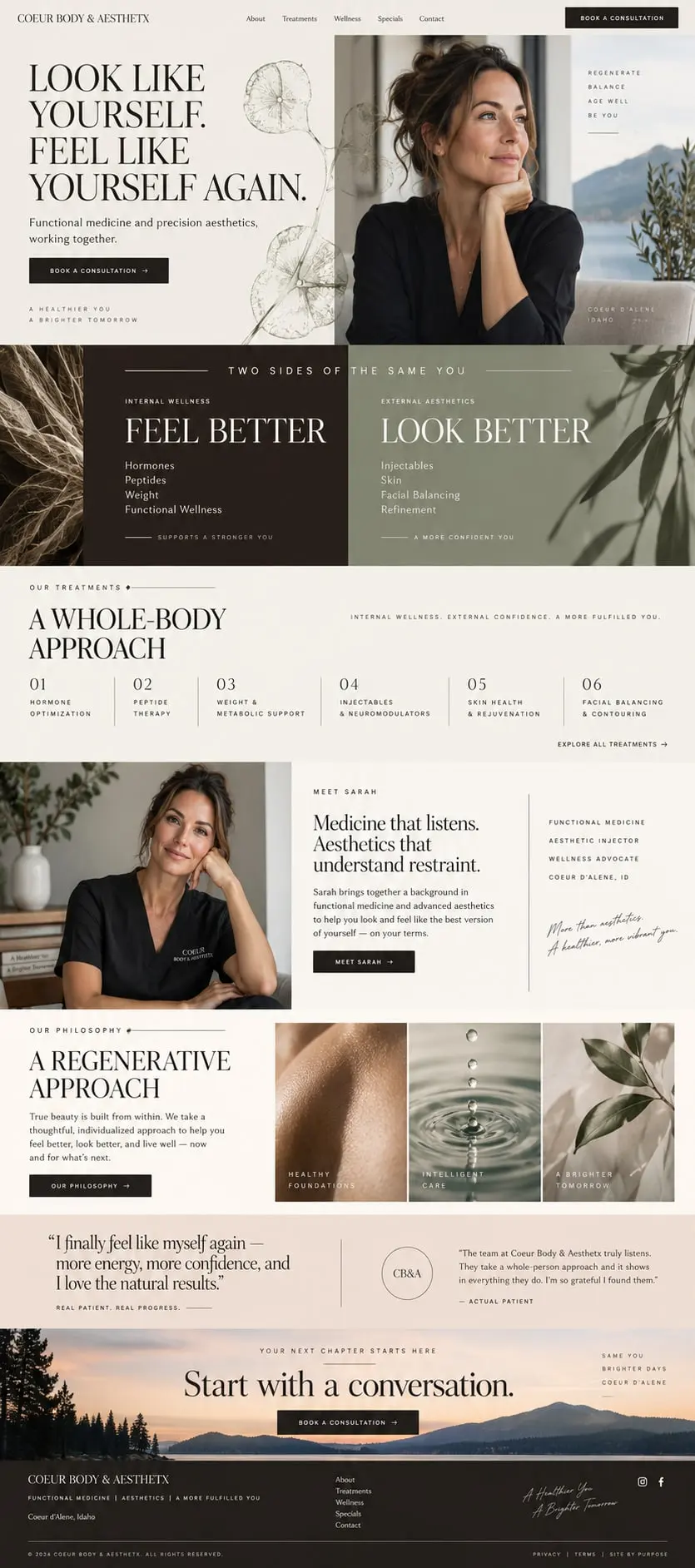 Modern Regenerative Medicine: the concept mockup for Coeur Body & Aesthetx