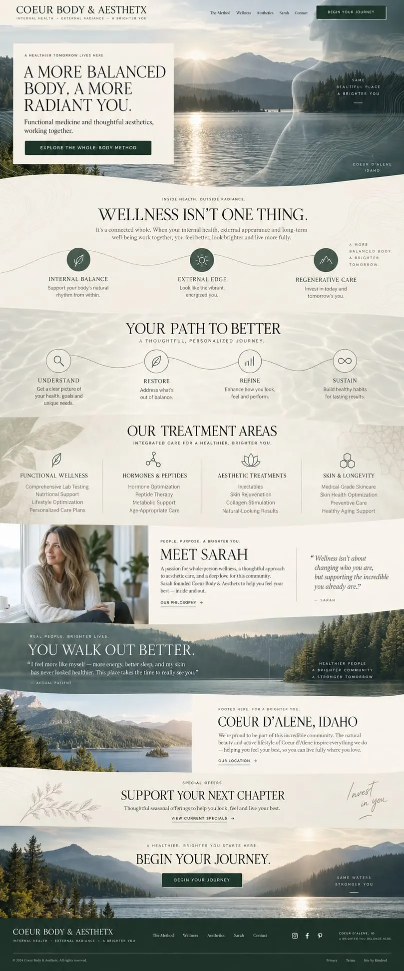 The Whole-Body Method: the concept mockup for Coeur Body & Aesthetx