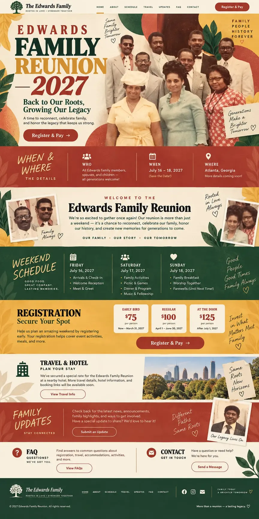 The Reunion Poster: the concept mockup for Edwards Family Reunion 2027