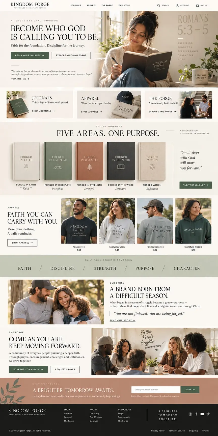 Modern Scripture: the concept mockup for Kingdom Forge