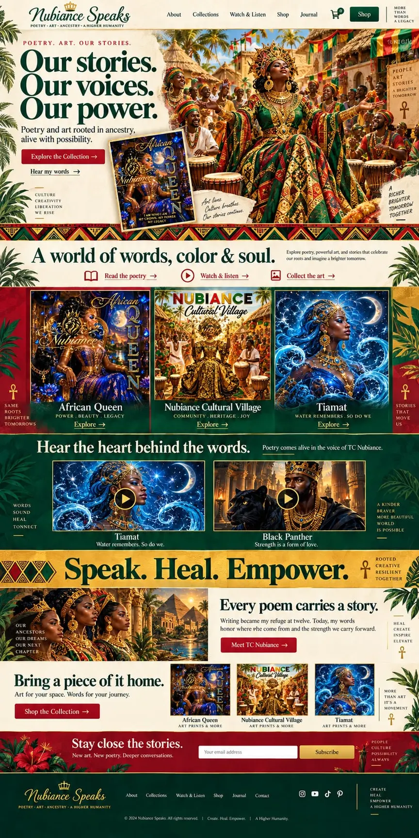 Living Culture: the concept mockup for Nubiance Speaks