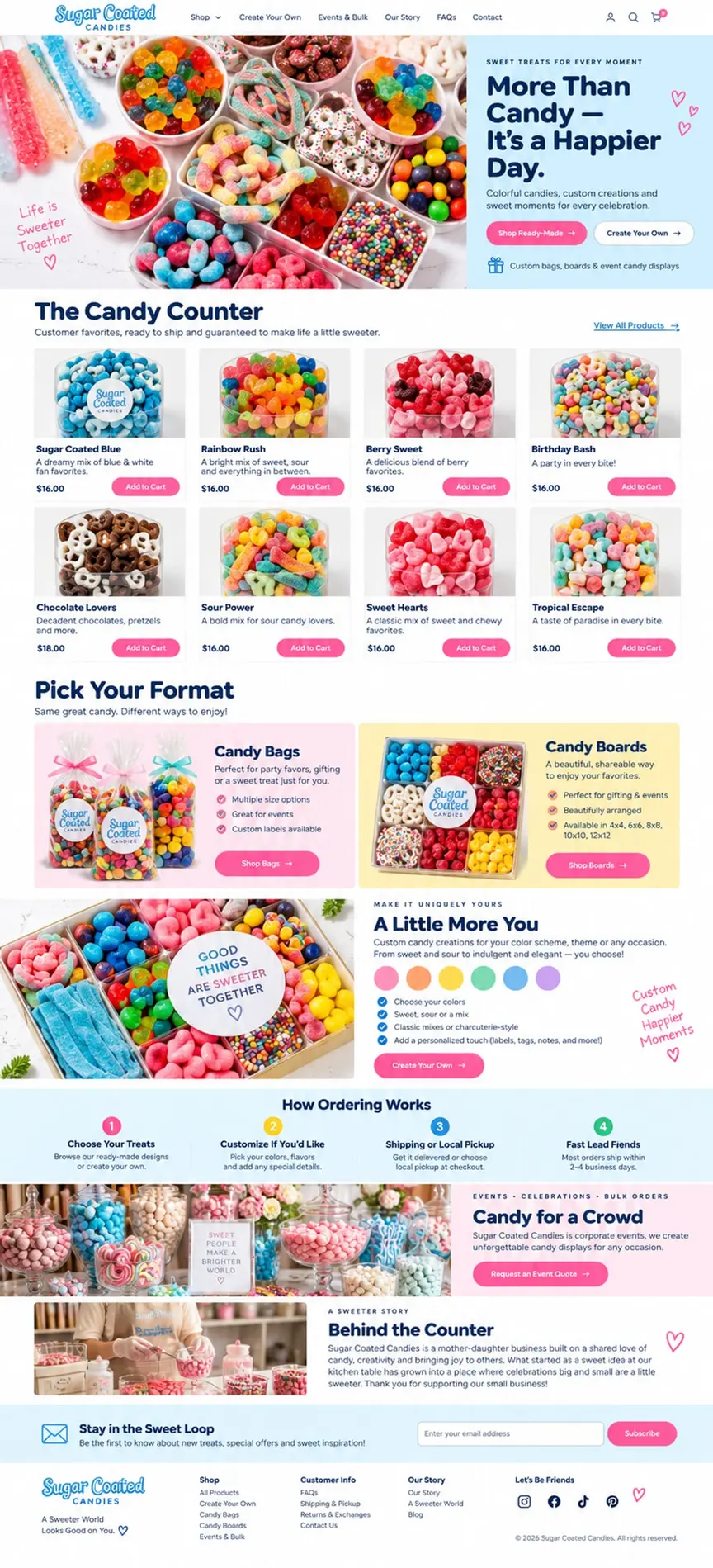 The Candy Counter: the concept mockup for Sugar Coated Candies