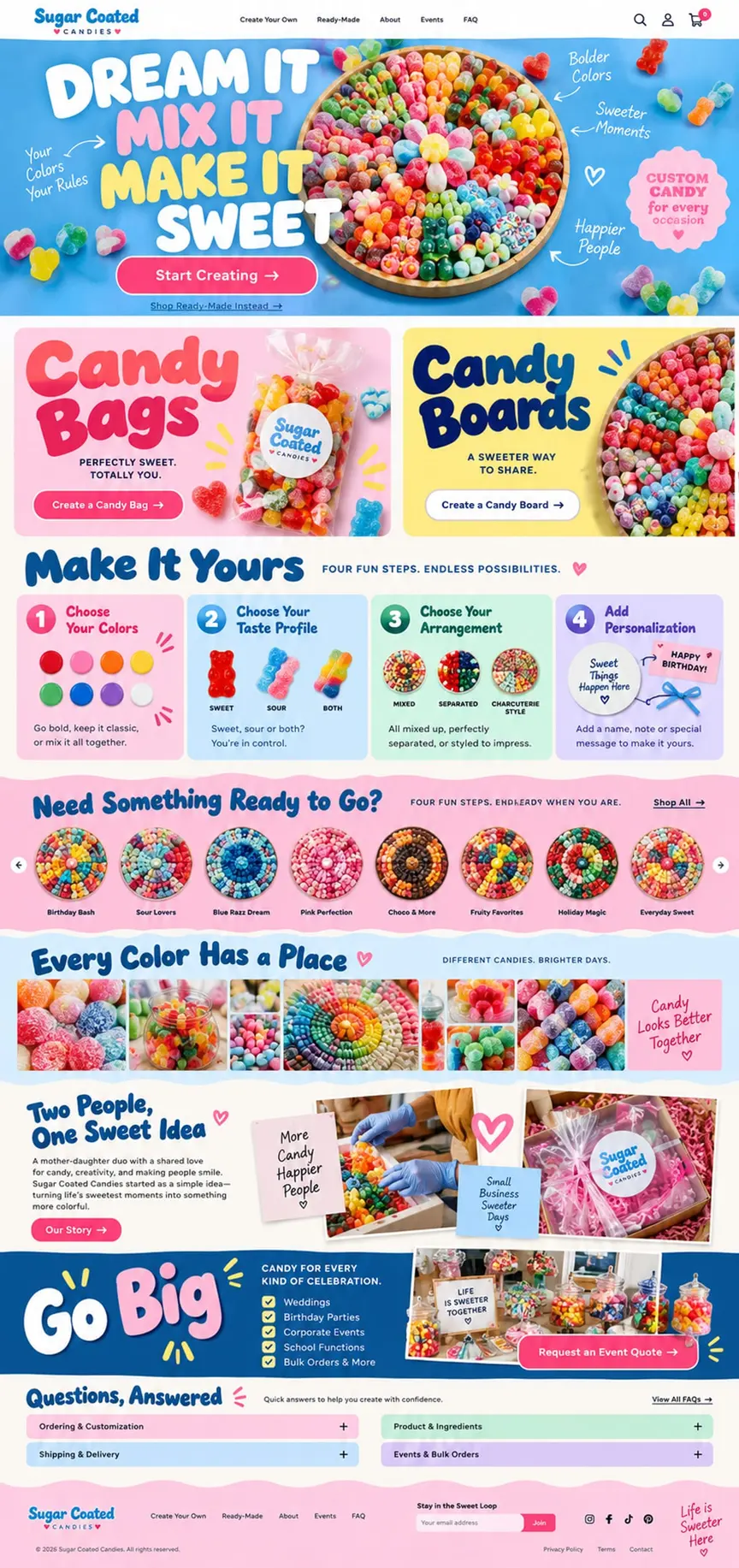 The Mix Studio: the concept mockup for Sugar Coated Candies