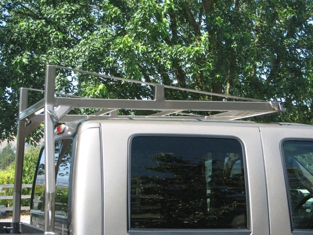 Detail shot of custom rack hardware and mounting