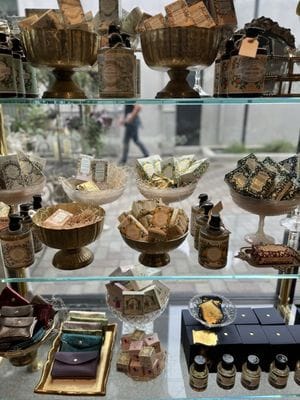 Curated gift items on display