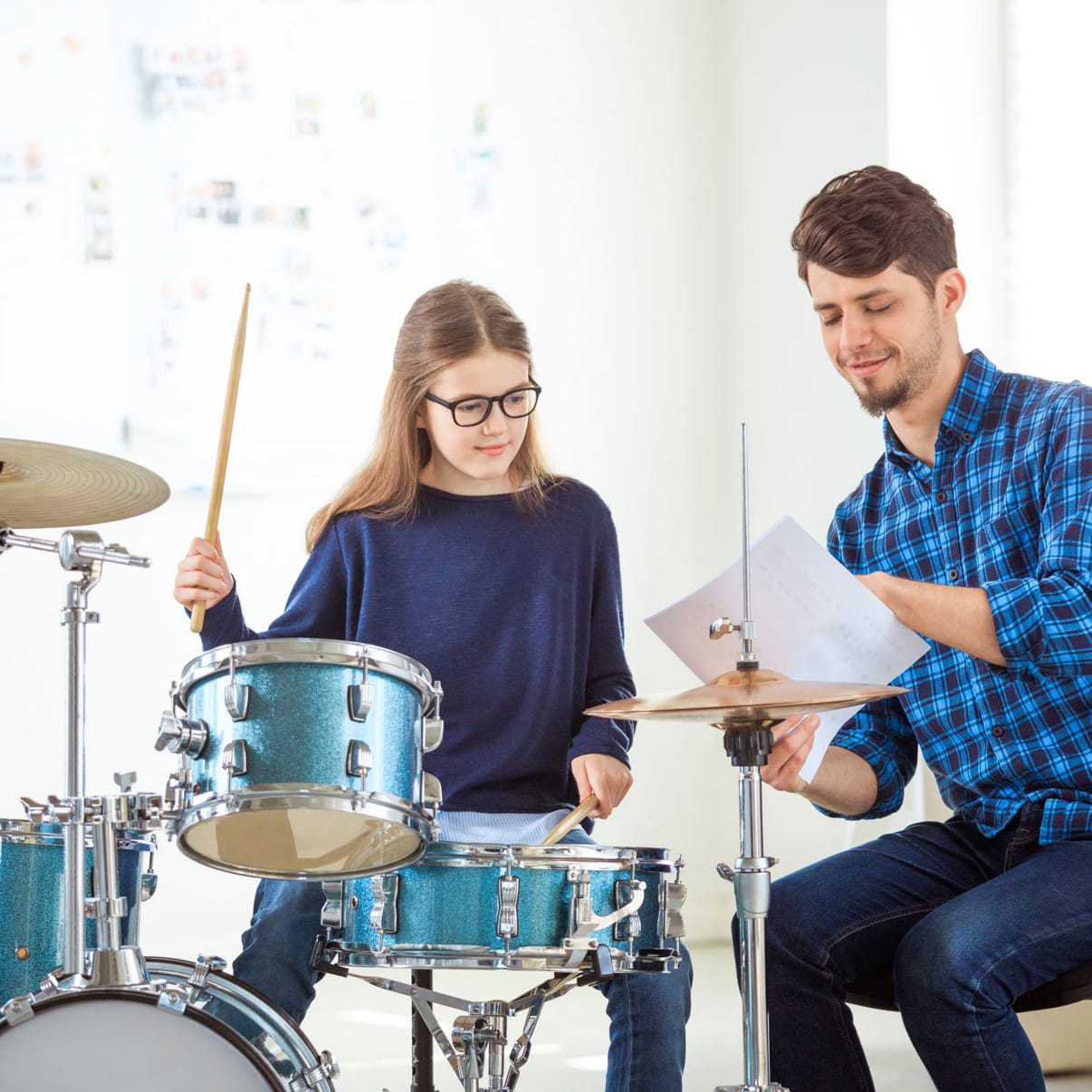 Drums student