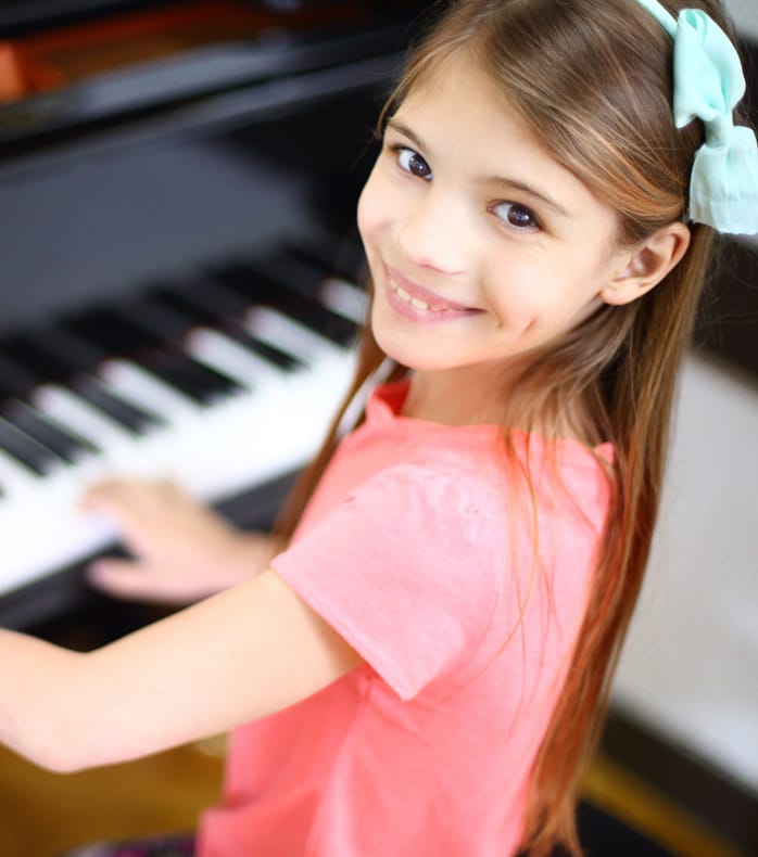 Student at piano