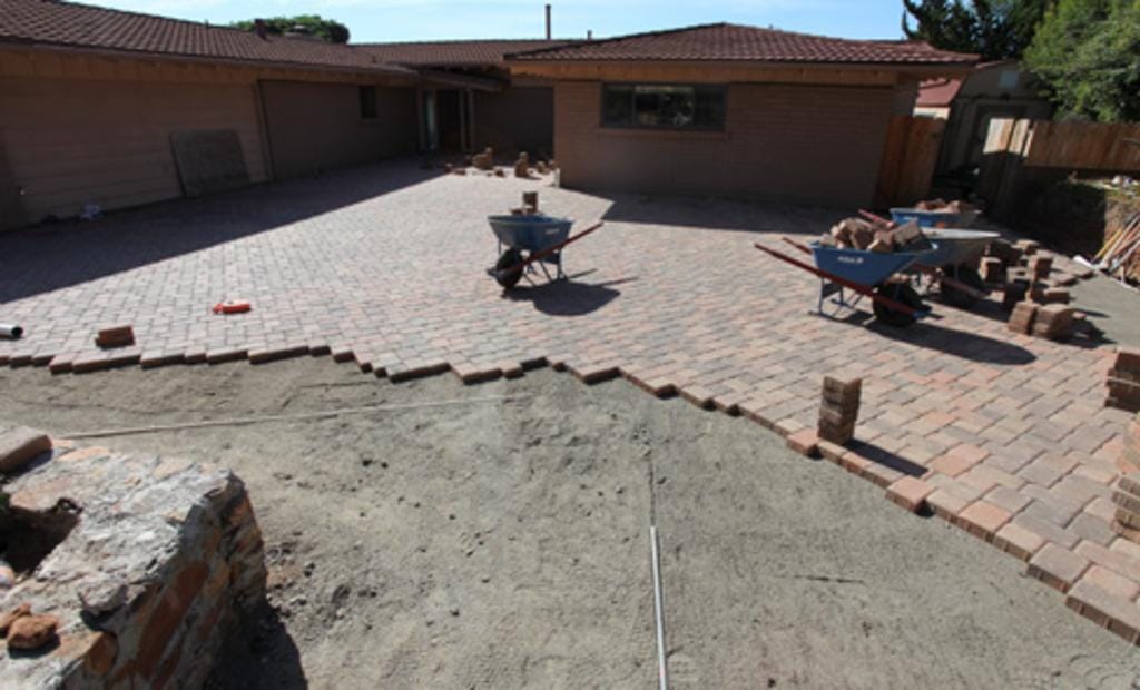 Pool under construction